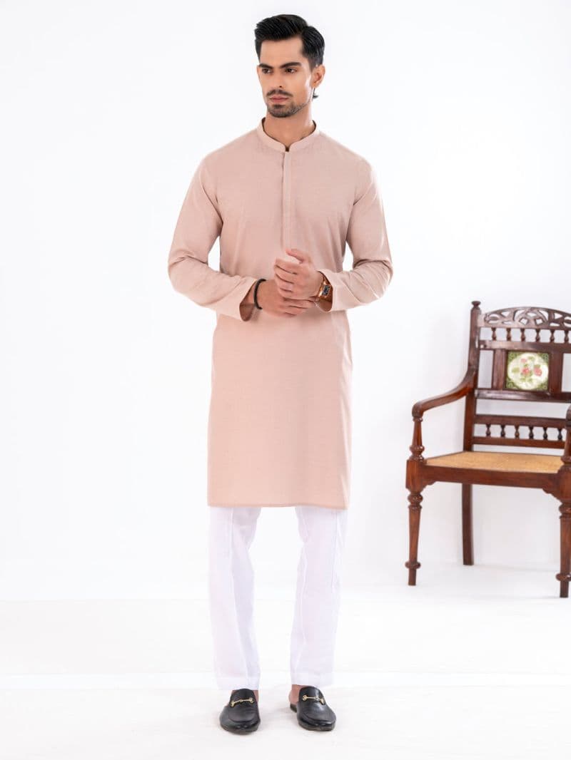 Beige Blended Kurta thumbnail