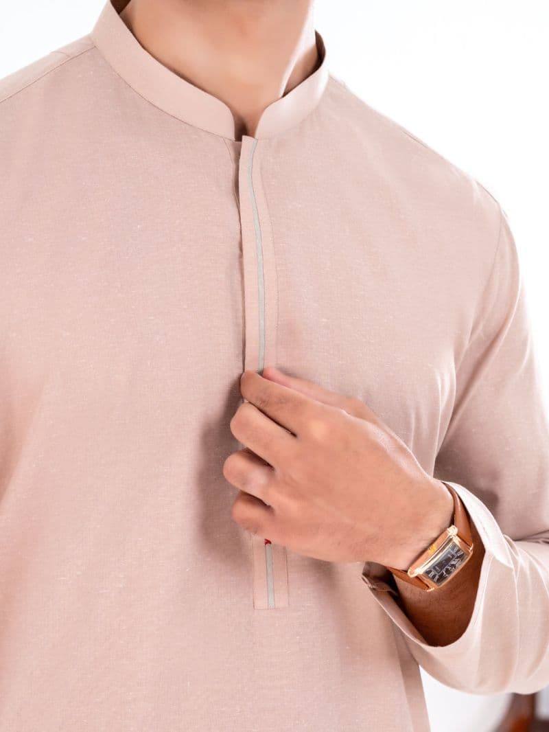 Beige Blended Kurta thumbnail