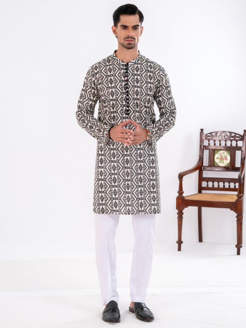 Black Cotton Kurta thumbnail
