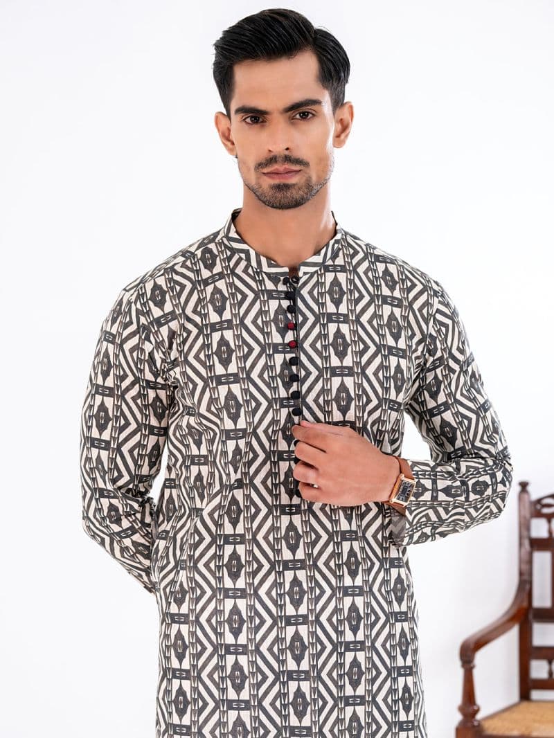 Black Cotton Kurta thumbnail