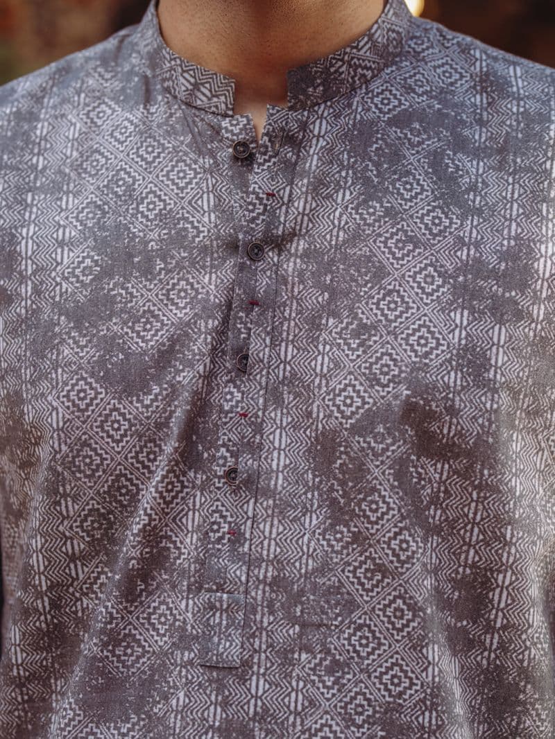 Brown Cotton Kurta thumbnail