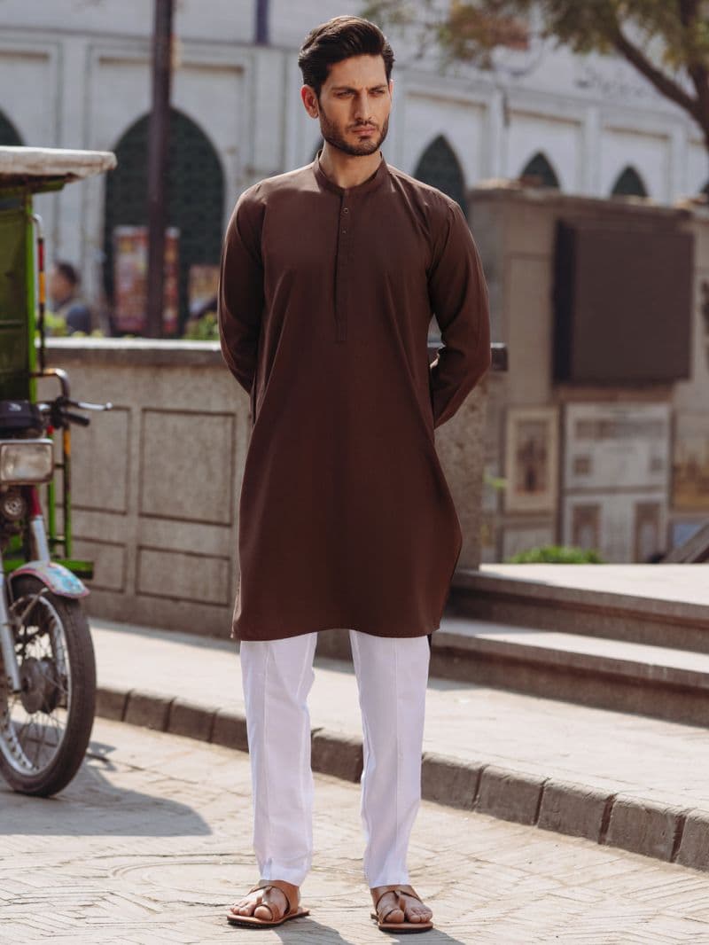 Brown Blended Kurta thumbnail