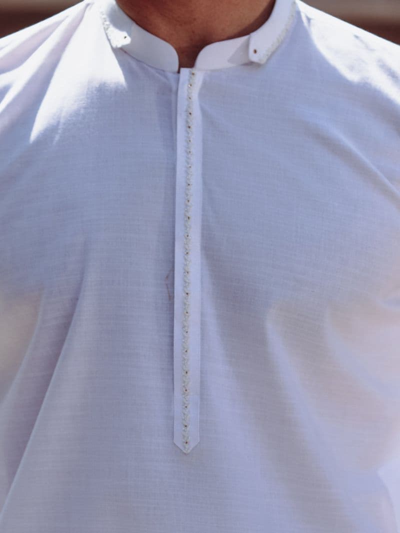 White Cotton Kurta thumbnail