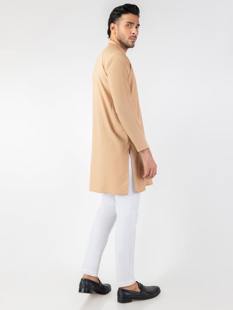 Beige Blended Kurta thumbnail