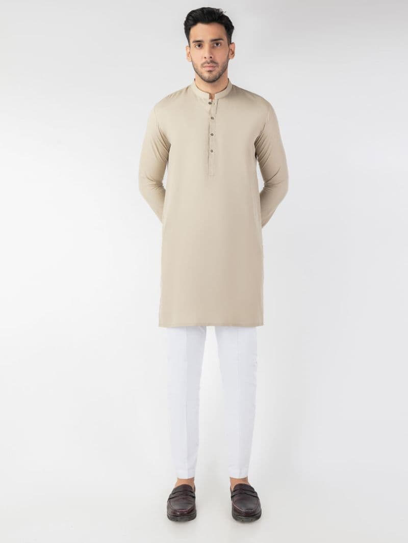 Sage Green Blended Kurta thumbnail