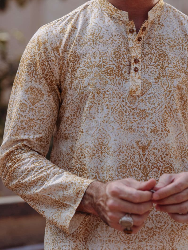 Mustard Cotton Kurta thumbnail