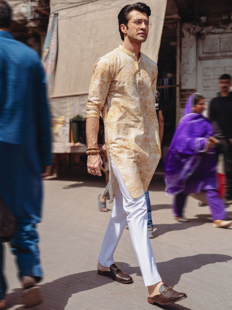 Mustard Cotton Kurta thumbnail