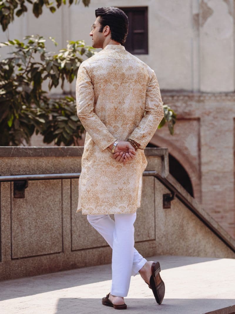 Mustard Cotton Kurta thumbnail