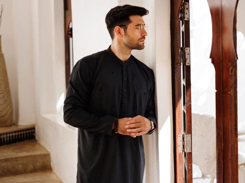 Black Blended Kurta thumbnail