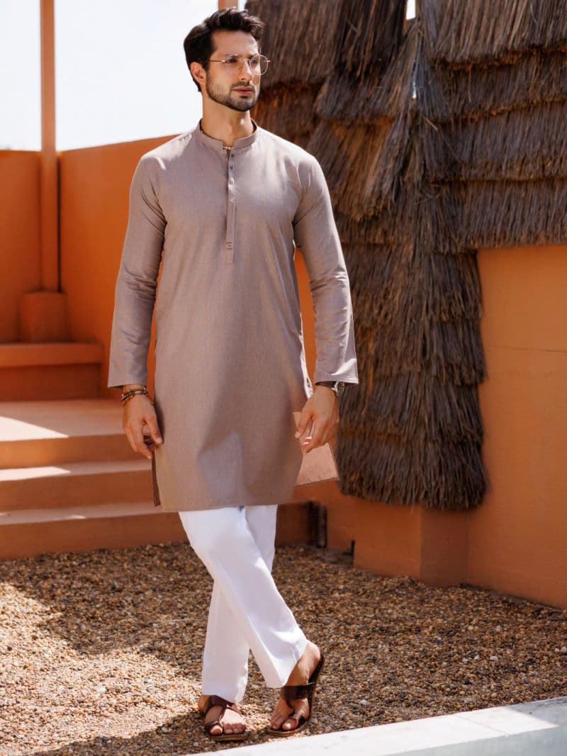 Brown Blended Kurta thumbnail