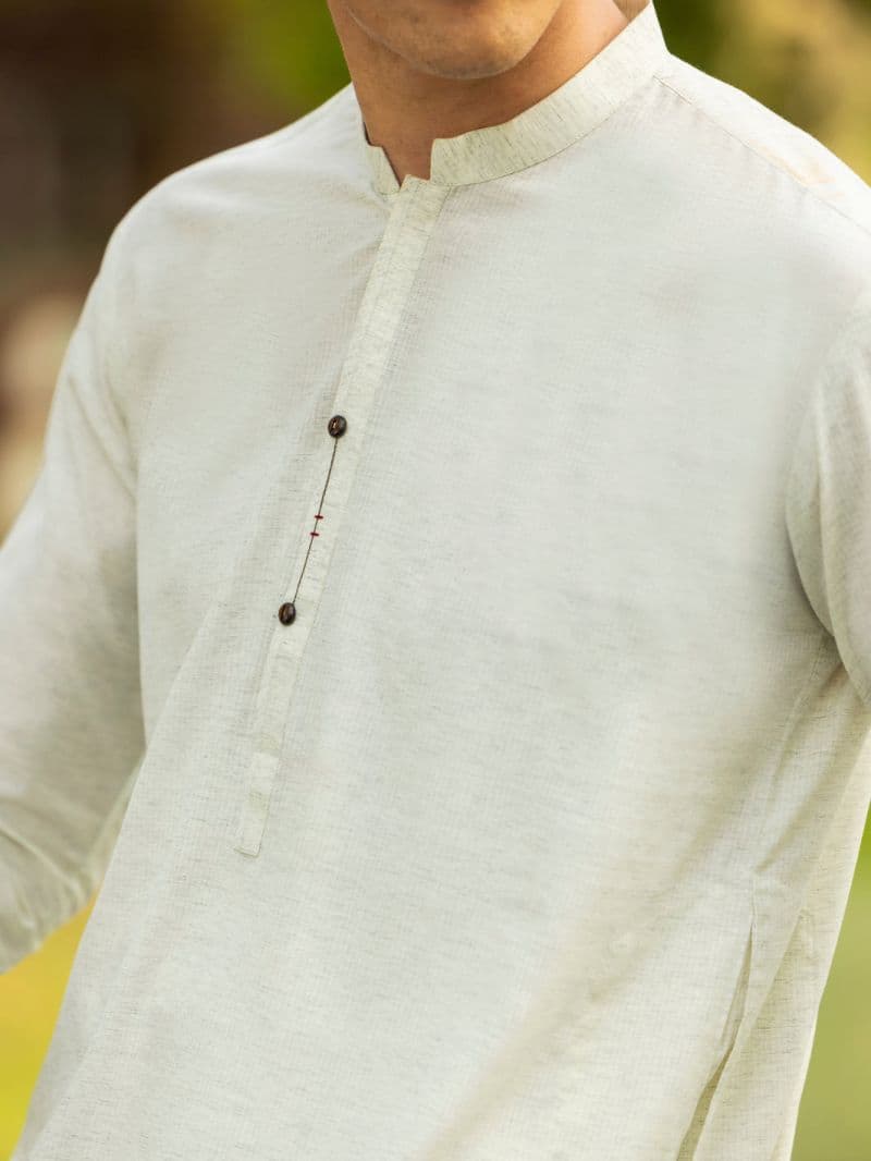 Cream Blended Kurta thumbnail