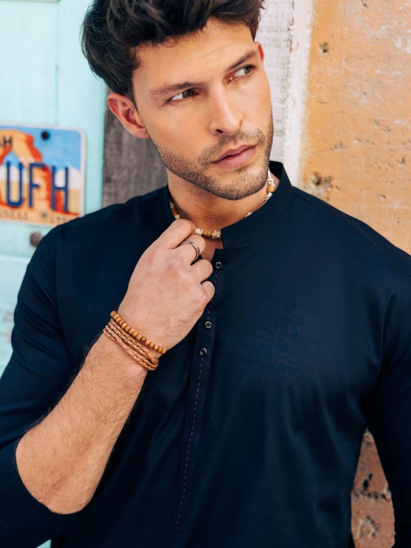 Black Cotton Kurta thumbnail
