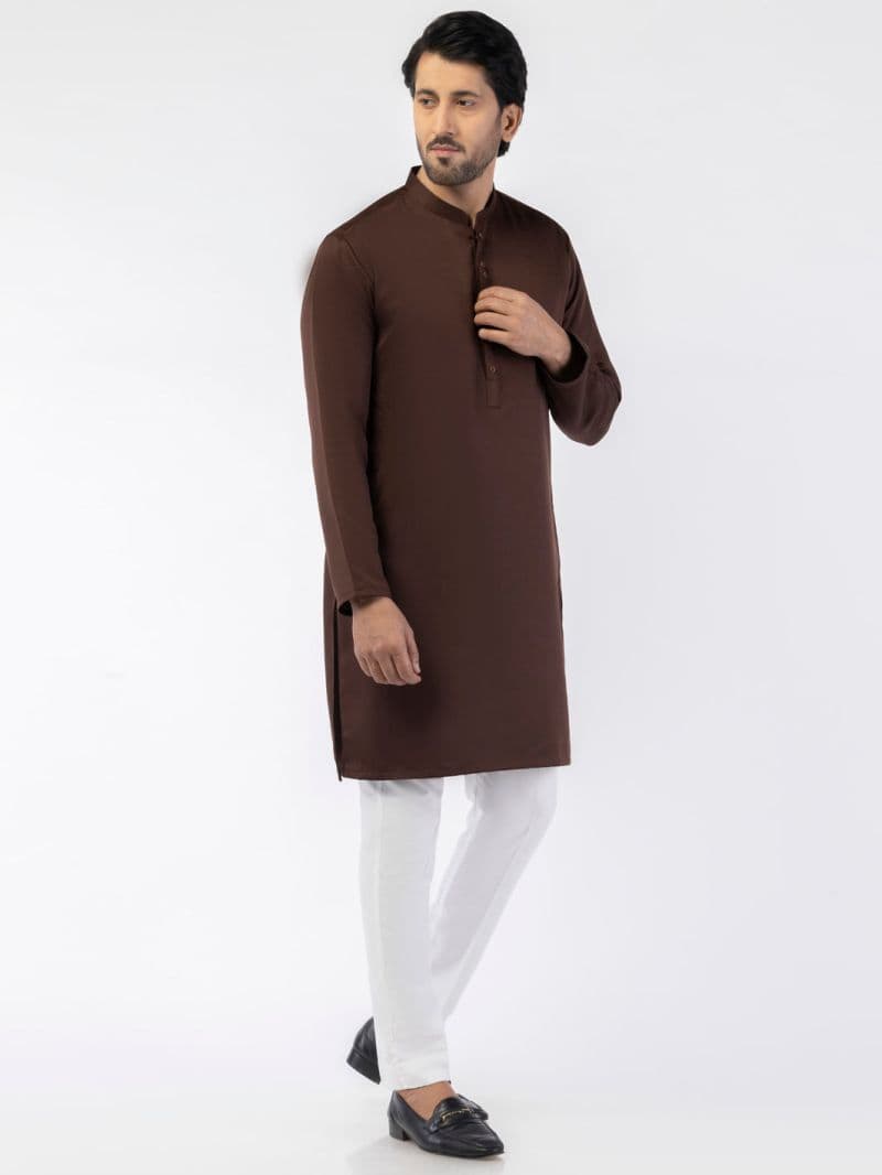 Brown Blended Kurta thumbnail