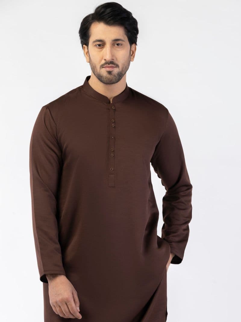 Brown Blended Kurta thumbnail