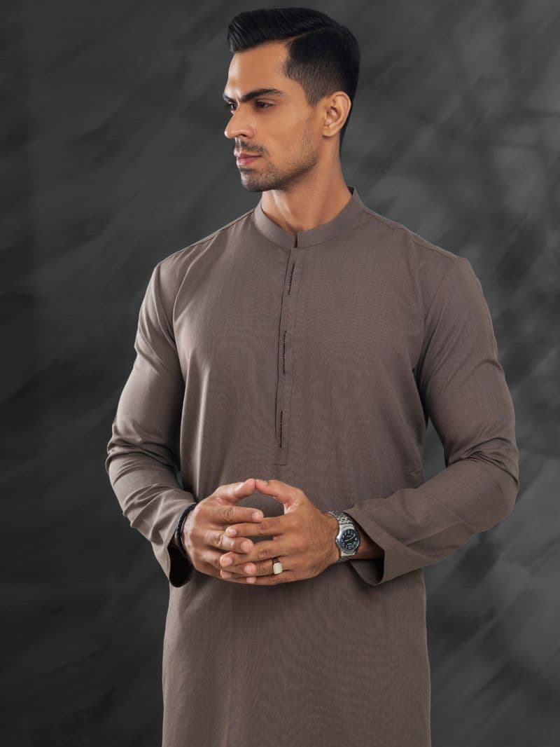 Brown Blended Kurta thumbnail