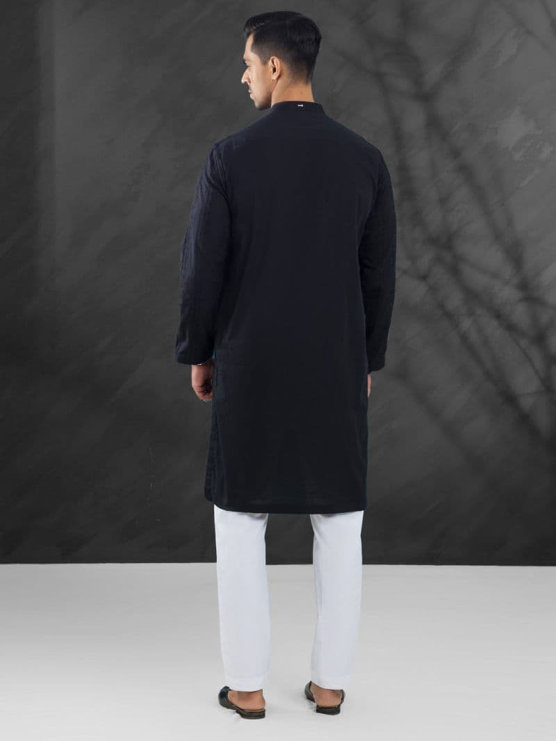 Black Cotton Kurta thumbnail