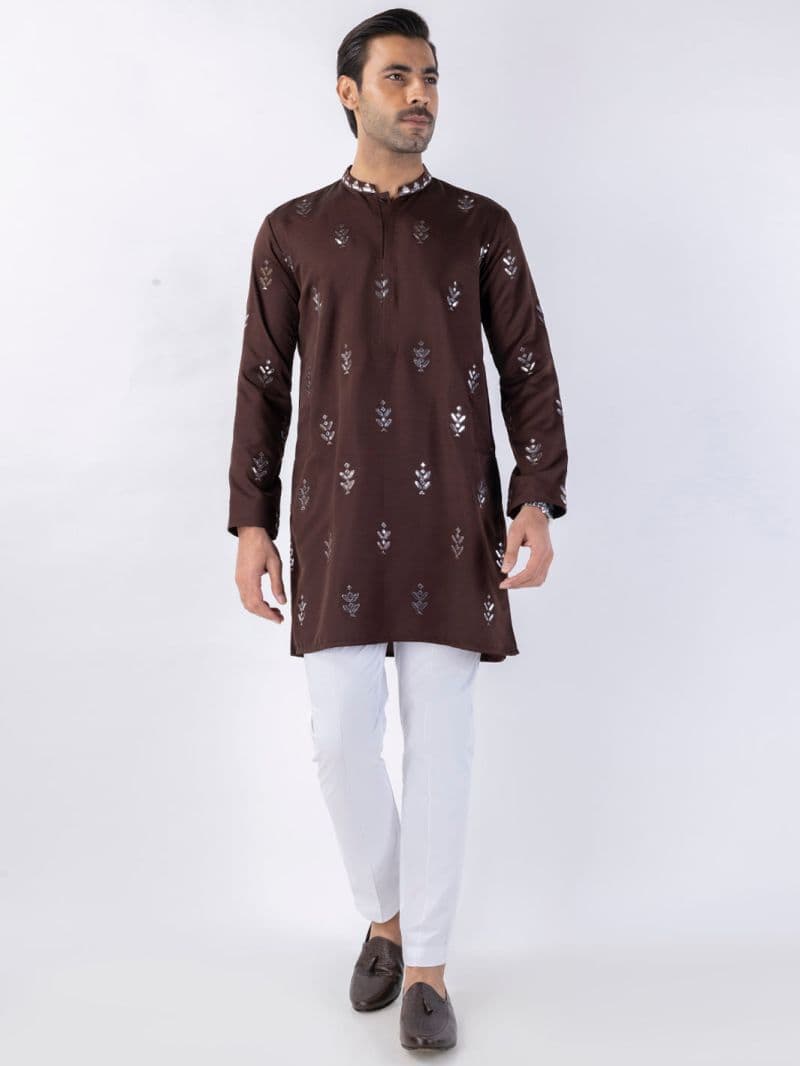 Brown Blended Kurta thumbnail