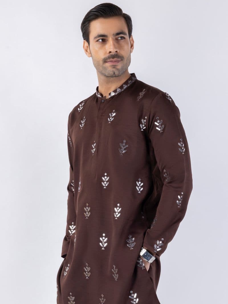 Brown Blended Kurta thumbnail