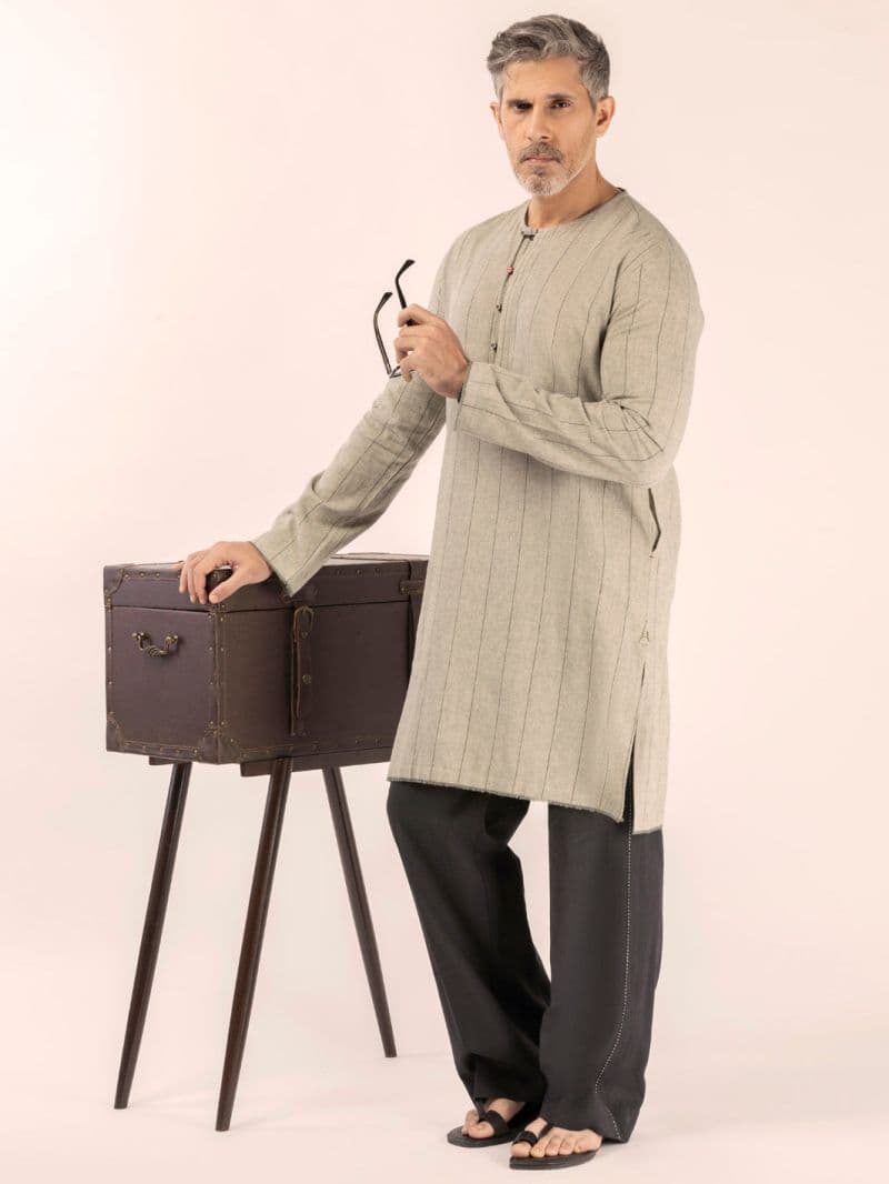 Green Blended Kurta thumbnail