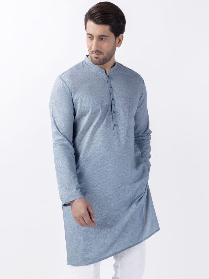 Blue Cotton Kurta thumbnail