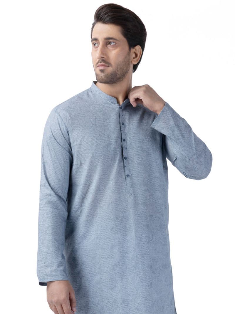 Blue Cotton Kurta thumbnail