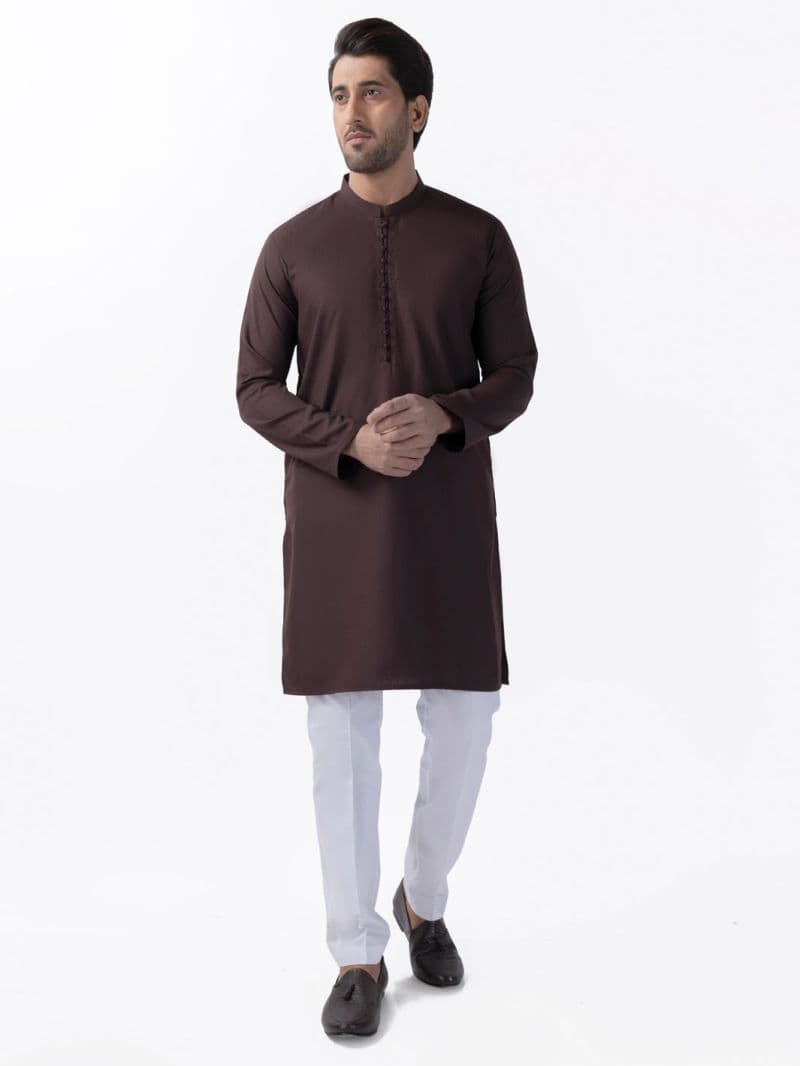 Brown Blended Kurta thumbnail