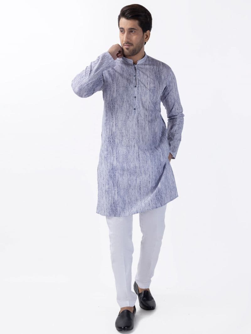 Blue Cotton Kurta thumbnail
