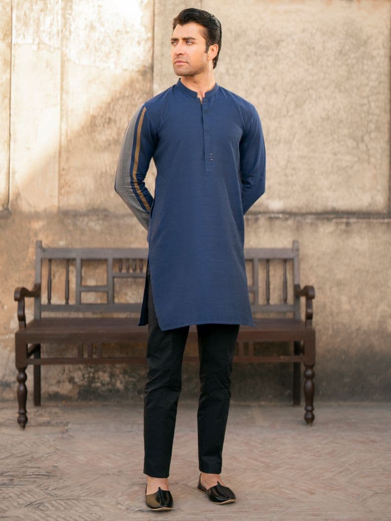 Blue Cotton Kurta thumbnail