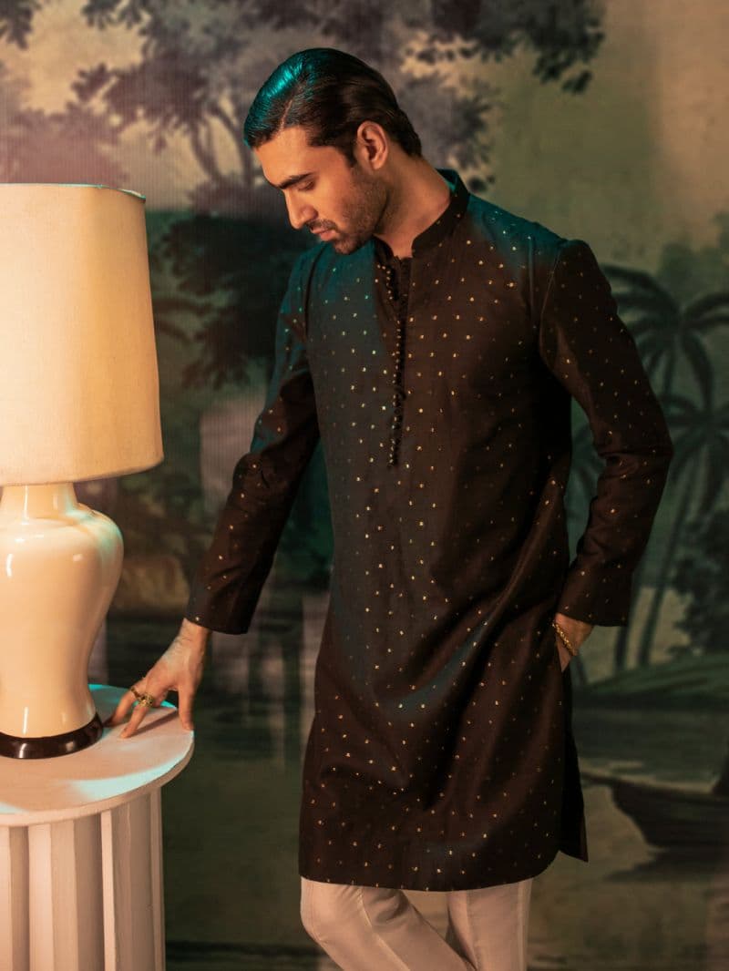 Black Blended Formal Kurta thumbnail