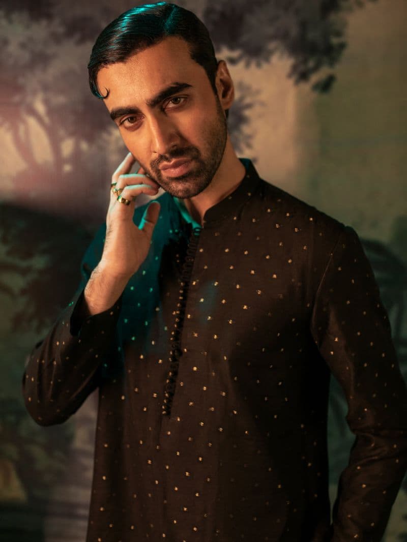 Black Blended Formal Kurta thumbnail