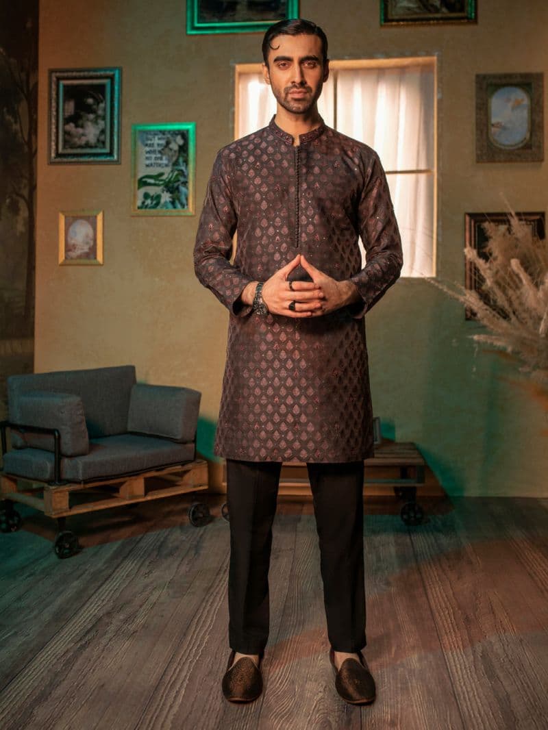 Purple Blended Formal Kurta thumbnail