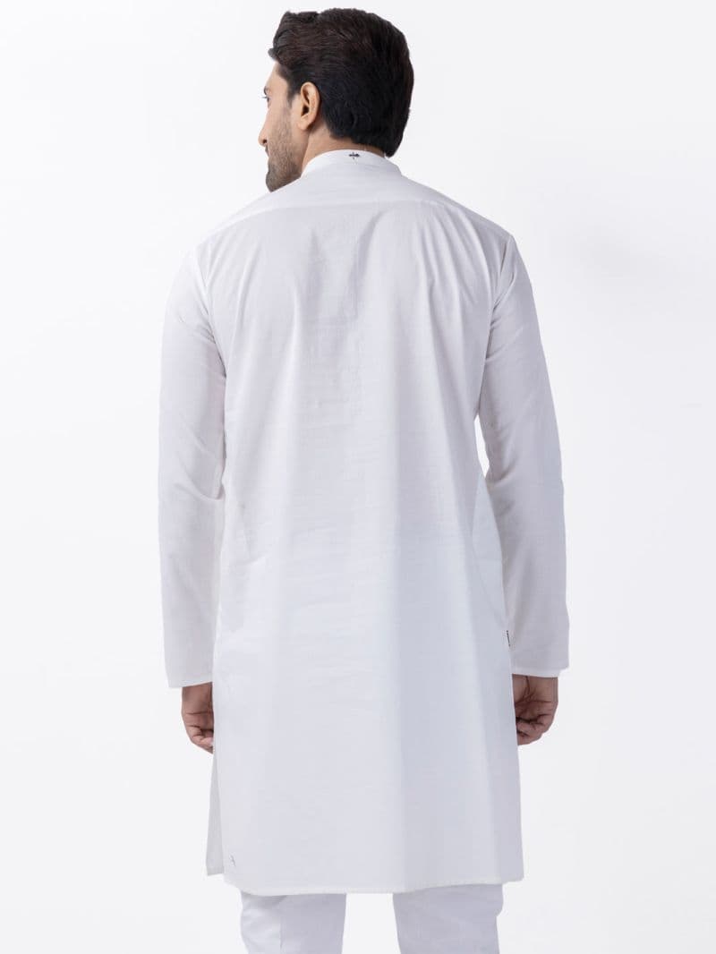 White Blended Kurta thumbnail