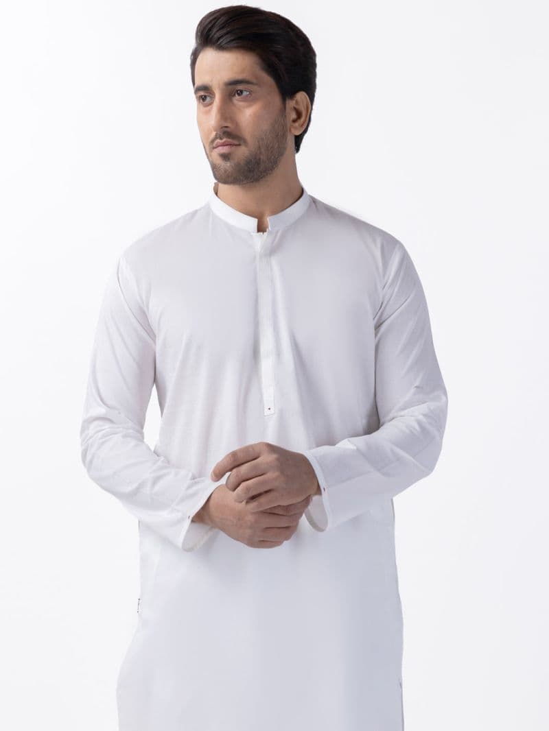 White Blended Kurta thumbnail