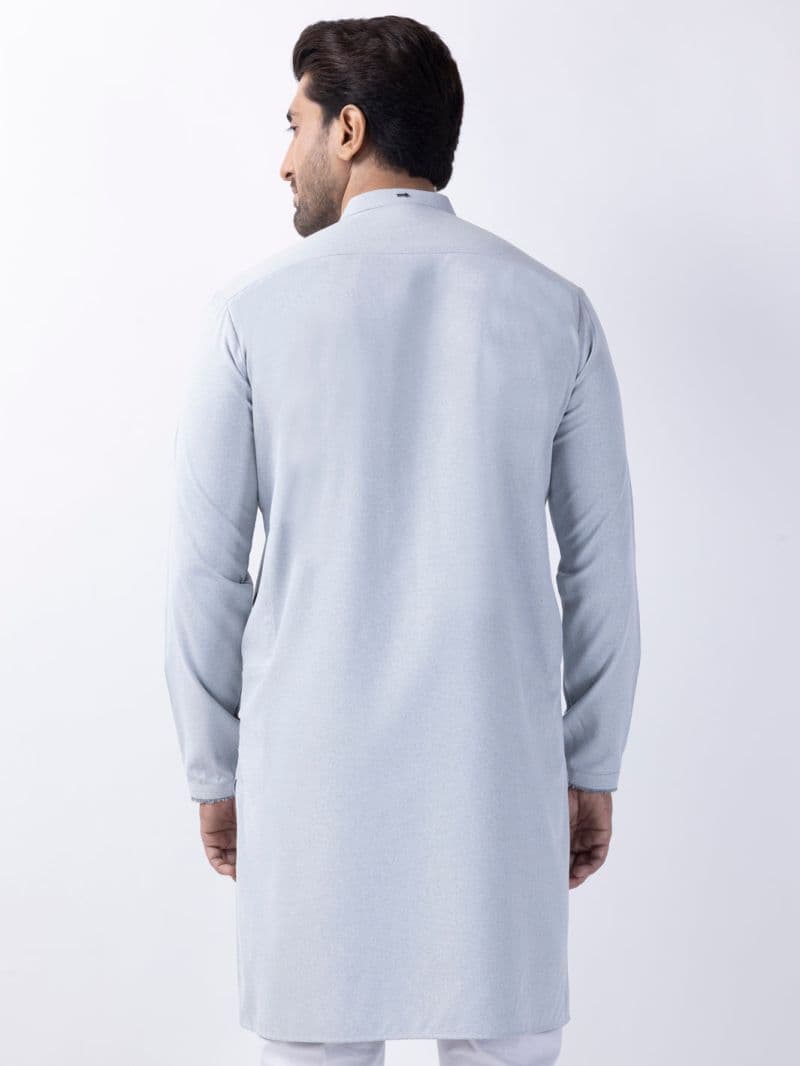 Light Blue Blended Kurta thumbnail
