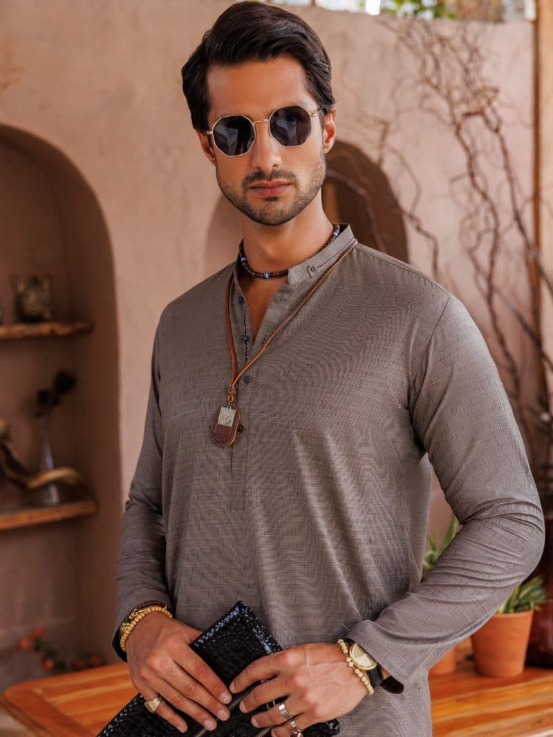 Brown Blended Kurta thumbnail