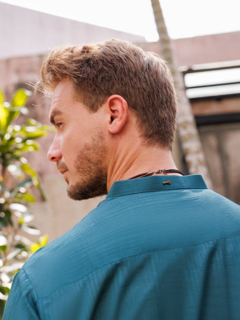 Teal Blue Cotton Kurta thumbnail