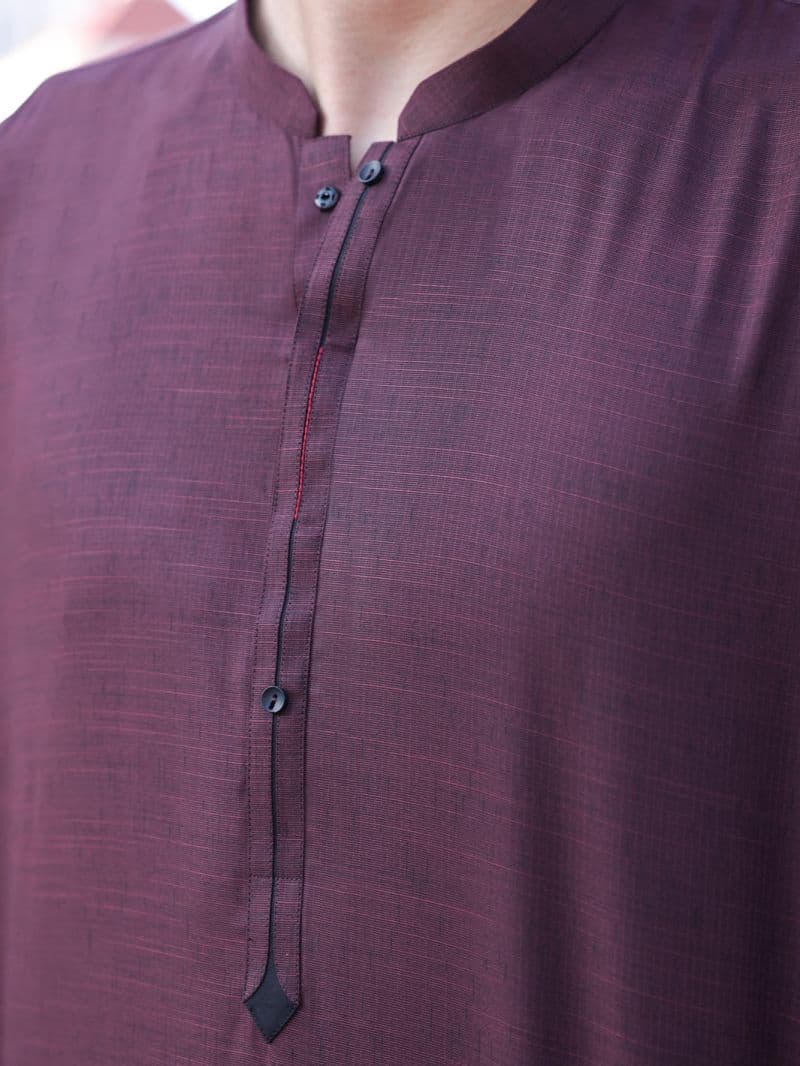 Maroon Blended Kurta thumbnail