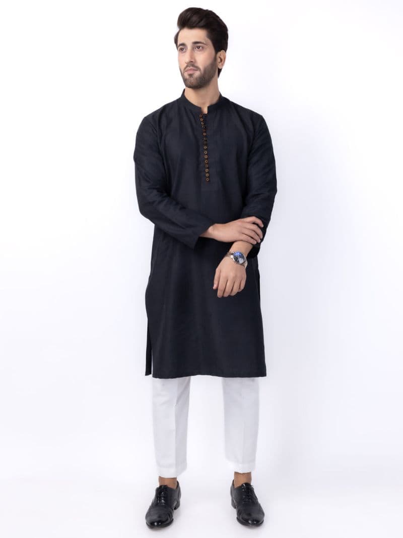 Black Blended Kurta thumbnail