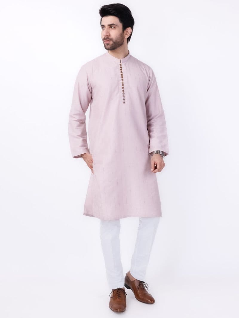 Lilac Blended Kurta thumbnail