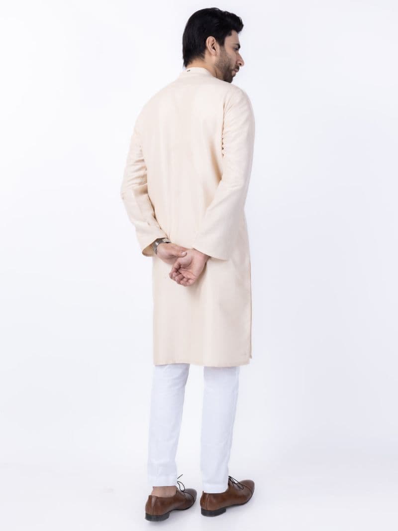 Cream Blended Kurta thumbnail