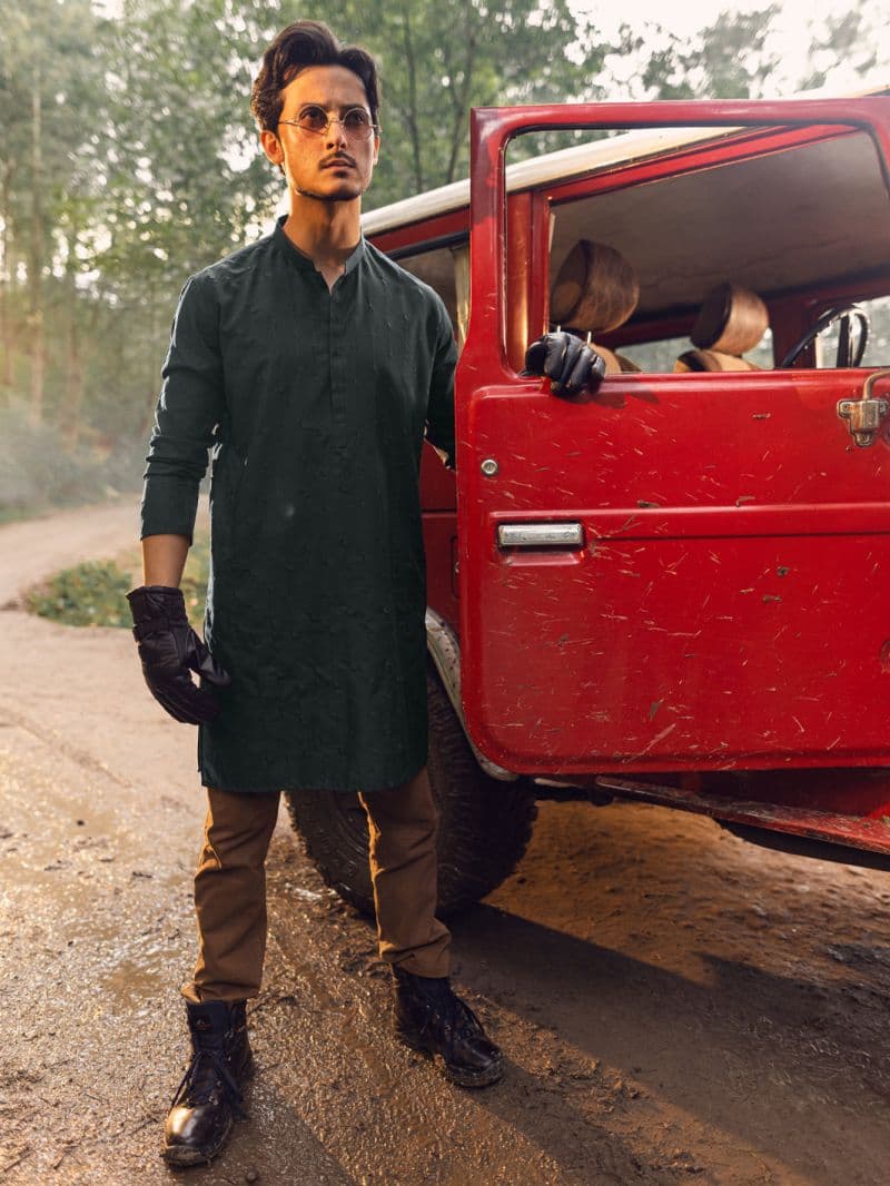 Green Blended Kurta thumbnail