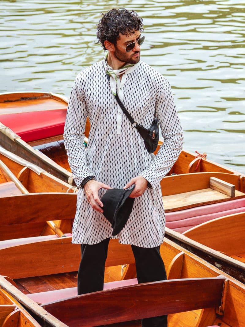 White Cotton Kurta thumbnail