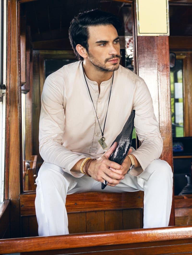 Cream Cotton Kurta thumbnail