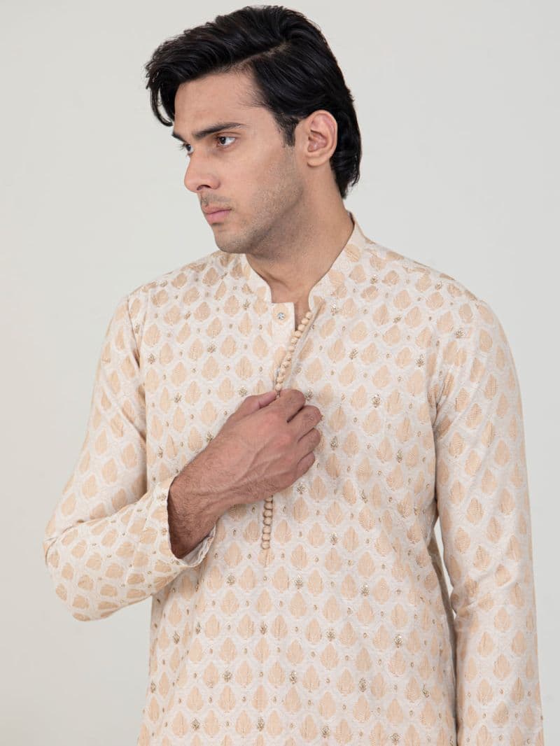 Beige Blended Formal Kurta thumbnail