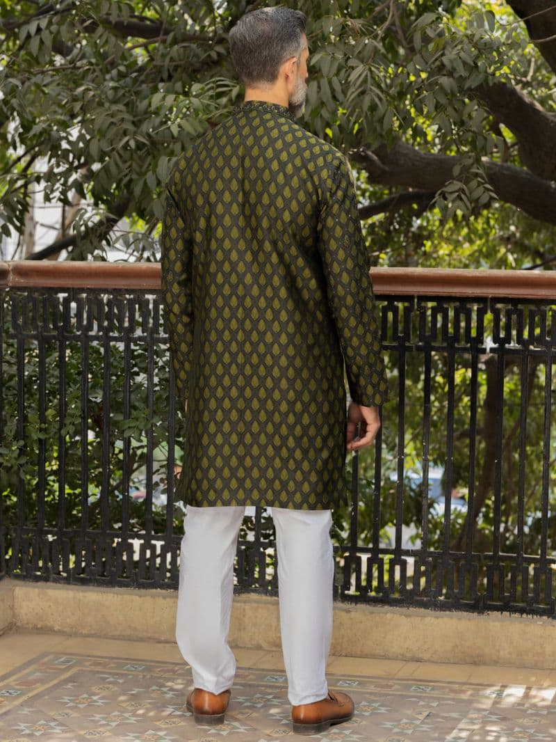 Green Blended Formal Kurta thumbnail
