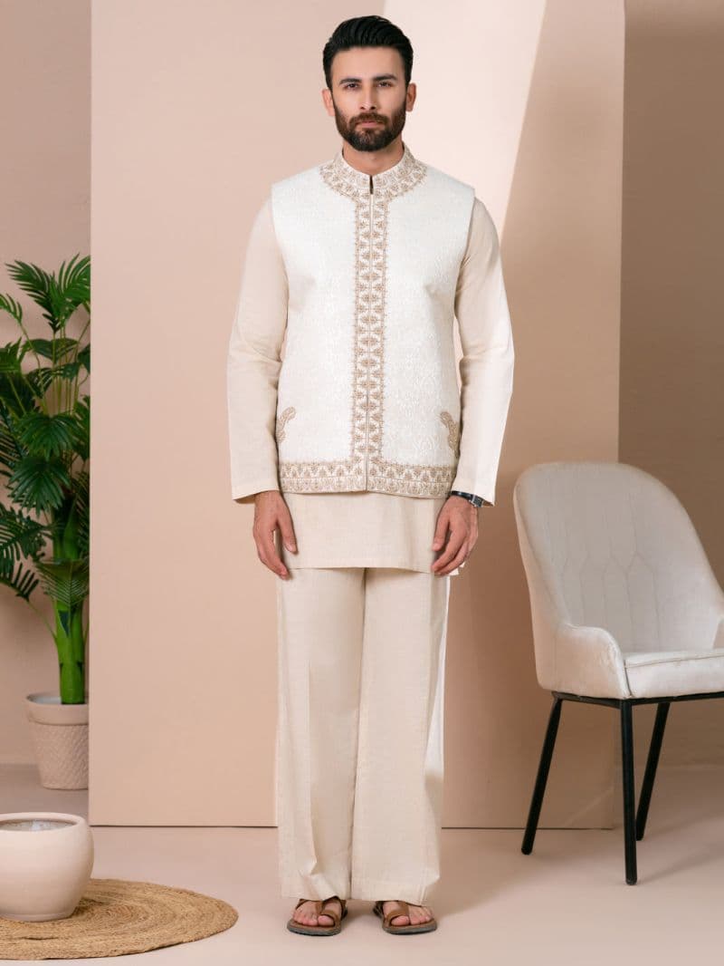 Cream Cut & Sew Waistcoat thumbnail