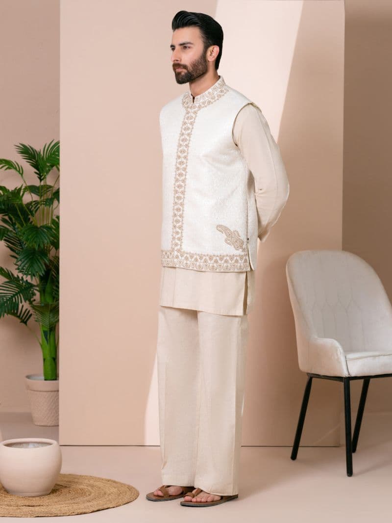 Cream Cut & Sew Waistcoat thumbnail