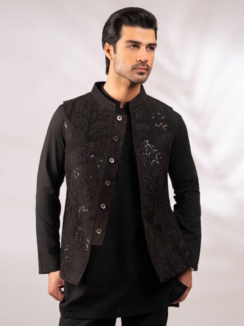 Black Semi-Formal Waistcoat thumbnail