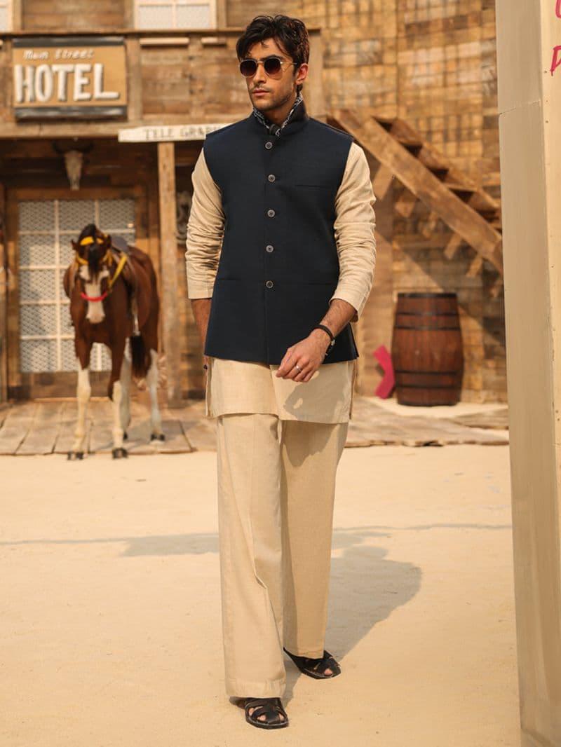 Navy Blue Waistcoat thumbnail