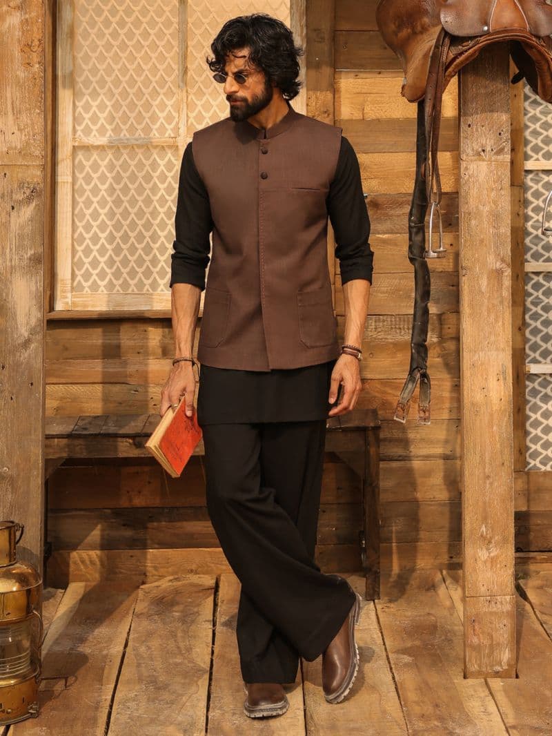 Brown Cotton Waistcoat thumbnail
